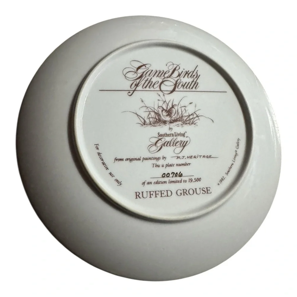 Southern Living Decorative Plate with Brown and Green Accents